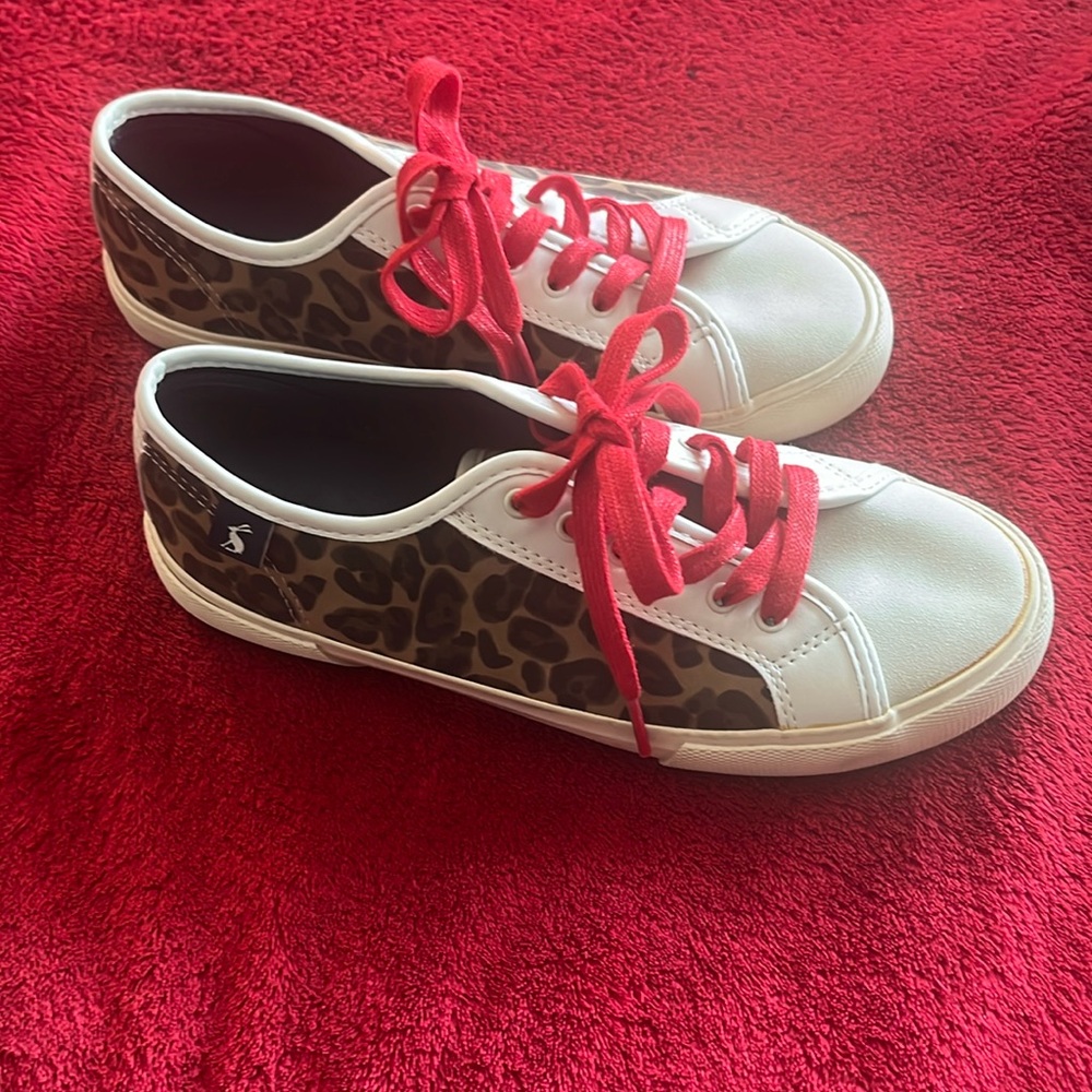 Joules Coast Pump Trainer Leopard Sneakers Women’s Size 6 Excellent Condition!